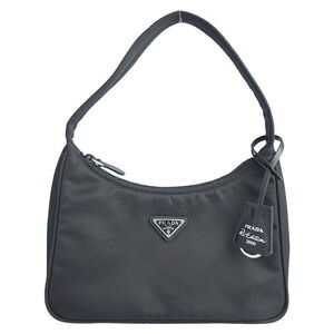 Prada ReEdition 2005 Saffiano Leather Hobo Shoulder Bag Black
